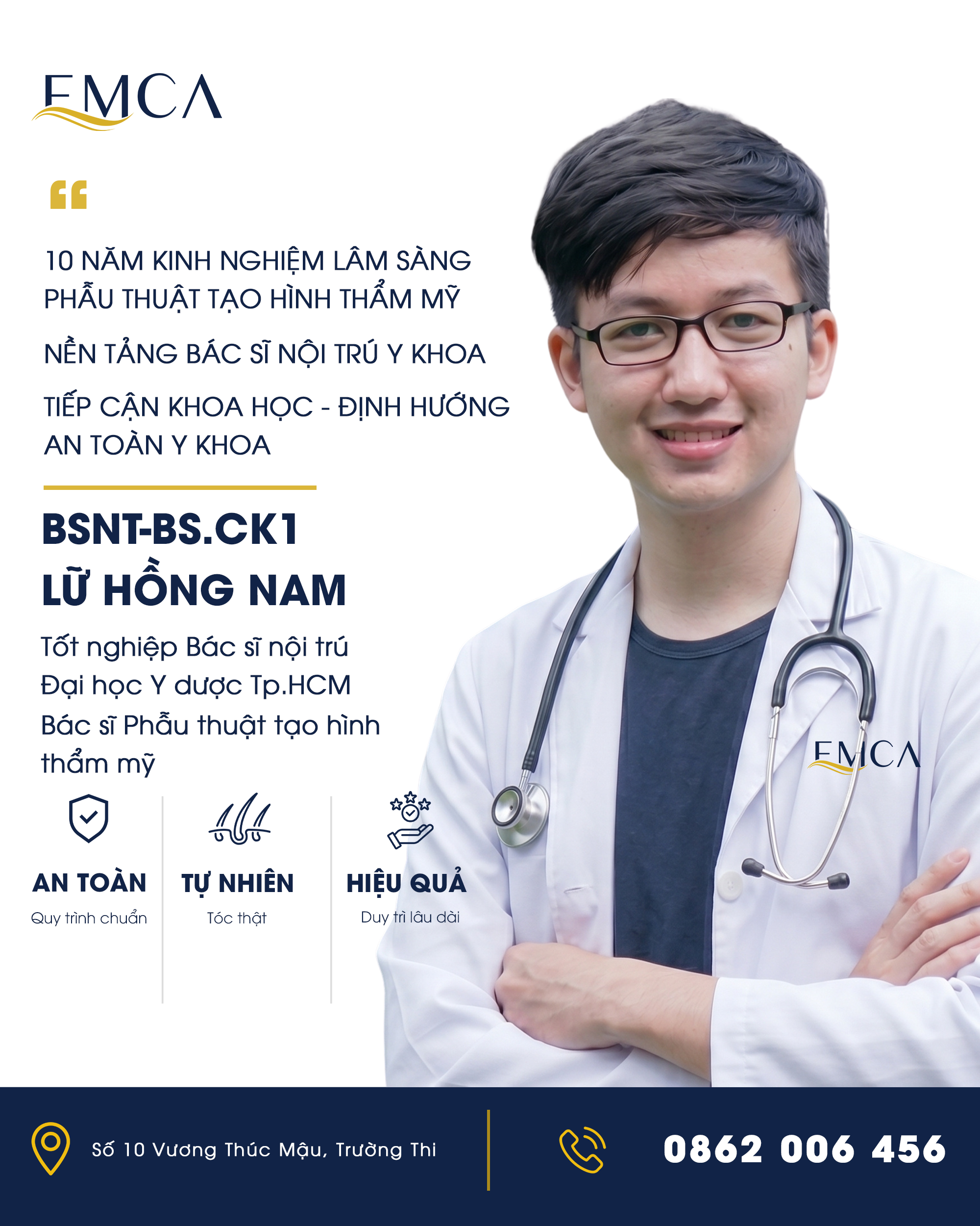 Phòng khám cấy tóc Nghệ An: Hướng dẫn chọn và quy trình an toàn tại EMCA